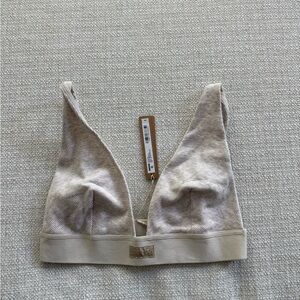 Skims Ribbed Plunge Bralette - NWT